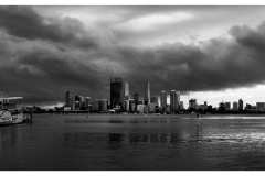 Storm over Perth City_3 Panorama 2 BW